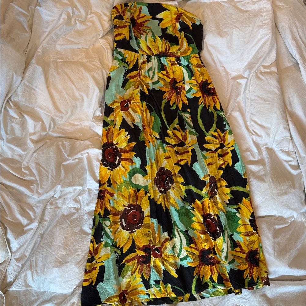 Anthropologie Maeve Yellow and Blue Dress